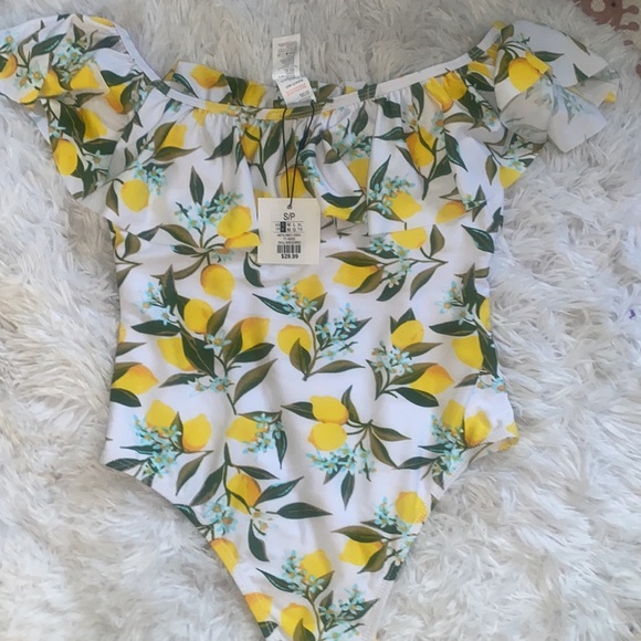 Lemon 🍋 Off The Shoulder One Piece NWT - Picture 2 of 2